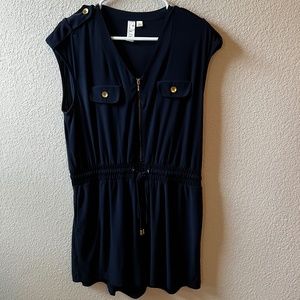 Navy short jumpsuit